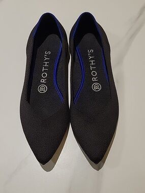 Rothy's Black Pointed Knit Flats